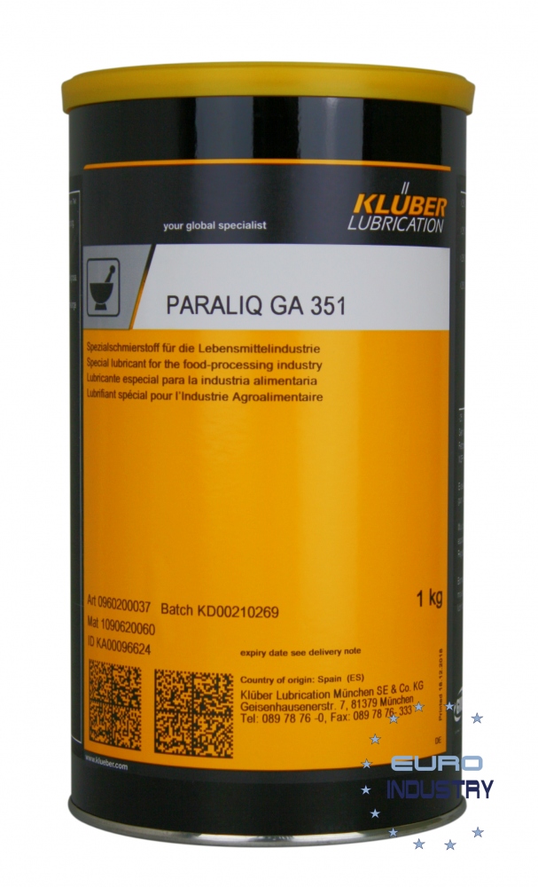 Klüber PARALIQ GA 351 Special lubricating grease for food industry 1kg